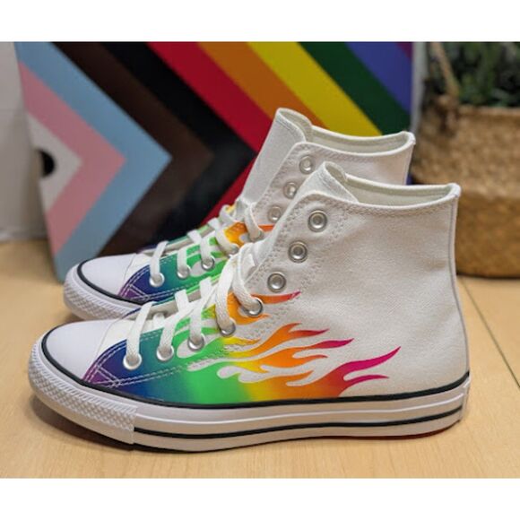Converse Chuck Taylor All Star Pride Unisex High Top Sneakers Women's 9 NIB - Picture 4 of 13